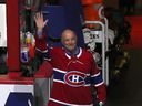 Former Canadiens forward Steve Shutt waves to fans at the Bell Center on March 24, 2022, when he was honored with a Bobblehead Night.