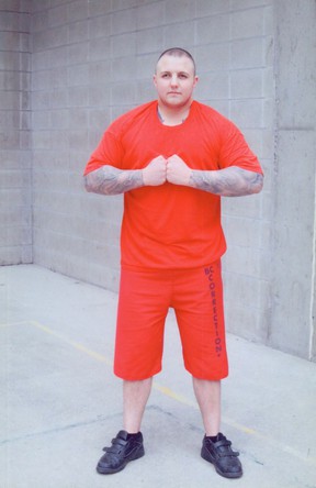 Jamie Bacon posed for this photo, obtained exclusively by Postmedia, while in prison in 2010.