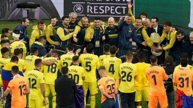 Villarreal celebrate winning last season's Europa League