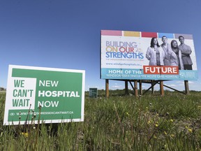 Site of the future Windsor-Essex single-site acute care hospital at County Road 42 and 9th Concession Road, photographed May 2021.