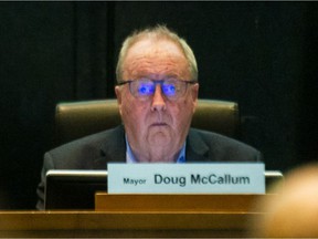 Mayor Doug McCallum at Surrey City Hall in Surrey, BC., April 25, 2022.