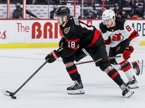 Tim Stuetzle had a four-point night against the Devils on Tuesday, and he's been killing penalties lately, too.  'I love killing penalties,' he said.  'It gets you in the game.'