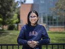 Jasleen Dayal, the new president of the University of Windsor Student Association, is pictured outside the CAW Student Center on Wednesday, May 19, 2021.