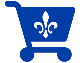 Blue logo shopping bag