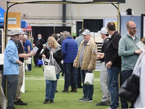 Attendees are shown at the 38th annual Windsor Home and Garden Show at the Central Park Athletics on Friday, April 29, 2022.
