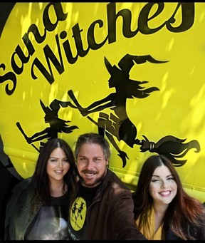 Jessie Lorraine Hadcock and Ryan Mahn own the Sand Witches food truck business.  They are joined by Hadcock's twin sister Ann Marie.  SUPPLIED PHOTO