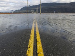 Aftermath of heavy flooding on the Sumas prairie in Abbotsford, BC Thursday, December 2, 2021.
