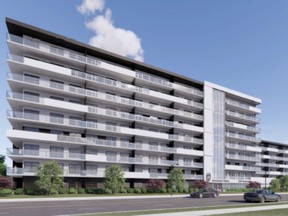 This concept plan shows one of two proposed nine-storey, 151-unit condo buildings from Fahri Holding Corporation on the former GM trim plant site on Lauzon Road.