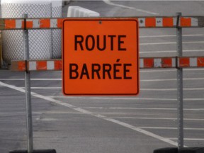 road closed sign