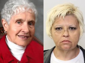 Guiseppina Micieli (left), 83, killed during a break-in on July 20, 2019. Cynthia Hamelin (right) pleaded guilty to a manslaughter for her role in Micieli's death in February.