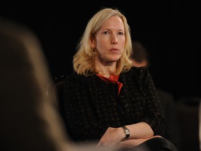 Dr. Anny Sauvageau, former chief medical examiner, at a 2014 roundtable debate on Alberta's child death review system for kids in provincial care.  Sauvageau later sued the province after her contract was not renewed, alleging the Office of the Chief Medical Examiner had been exposed to political interference.