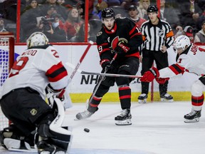 Drake Batherson, who celebrated his 24th birthday Wednesday, gave himself an early present with two goals against the Devils on Tuesday night.  He's feeling much better now after losing 10 pounds while battling the flu.