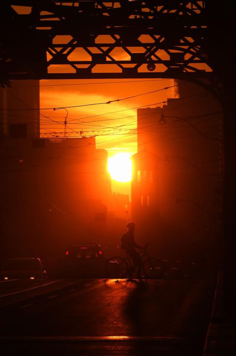 This sunset image was captured at 6:18 pm on Oct. 25, 2012, and Queen and River streets.