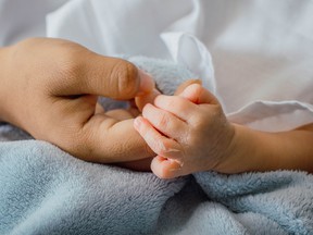 Soft baby hands BC Children's Hospital