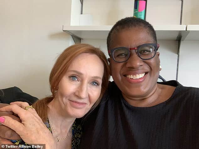 JK Rowling with Allison Bailey, the lawyer suing the LGBTQ+ charity Stonewell and her camera