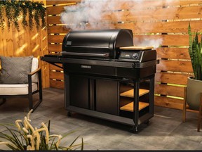 Technology and high-power grilling is on trend for barbecues this summer.  Traeger Timberline Pellet Grill, ,500, www.Traegergrills.ca