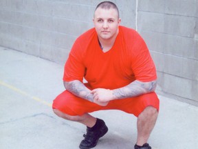 Jamie Bacon posed for this photo, obtained exclusively by Postmedia, while in prison in 2010.