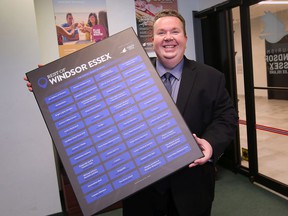 Gordon Orr, CEO of Tourism Windsor Essex Pelee Island is shown on Thursday, March 31, 2022 with a plaque of the winners of the Best of Windsor Essex awards.