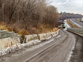 The Falaise St-Jacques ecological park stretches from the Turcot Interchange to Montreal West/Lachine and straddles the Côte-des-Neiges—Notre-Dame-de-Grâce and Sud-Ouest boroughs.