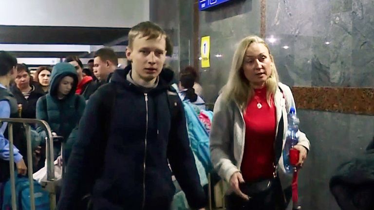 Natalya Serdyuk and her son Bogdan escaped from the war-torn city of Mariupol