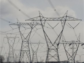 Hydro electricity power pylons in St-Bruno-de-Montarville.