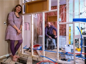 Tatiana and Daniel Romano are renovating parts of their Dollard-des-Ormeaux home before welcoming two Ukrainian families — a total of 10 people — at the end of April.