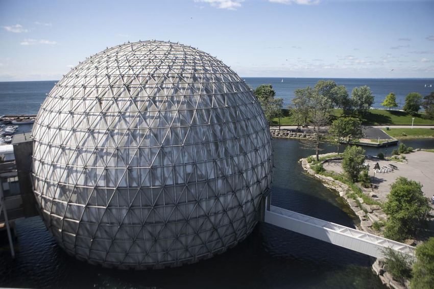 The cinesphere is seen on the grounds of Toronto's Ontario Place, on Friday July 30, 2021.This is where the Image Arts Film Festival will take place