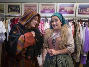 Stephanie Allen (left) as the Fairy Godmother and Amber Thibert (right) as Cinderella rehearsed for Windsor Light Music Theatre's production of Cinderella.  Photographed April 28, 2022.