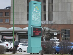 The Windsor Regional Hospital Met Campus is shown on Wednesday, December 29, 2021.