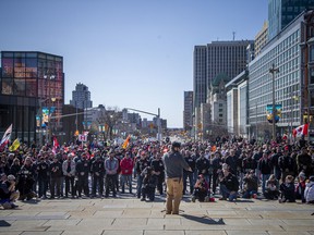 'Rolling Thunder' Ottawa held a ceremony at the National War Memorial downtown Ottawa, Saturday, April 30, 2022.
