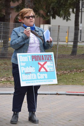 Melissa Wood, co-chair of the Sudbury chapter of the Ontario Health Coalition, highlights health care challenges in the province, including a shortage of personal support workers and further privatization of long-term care.