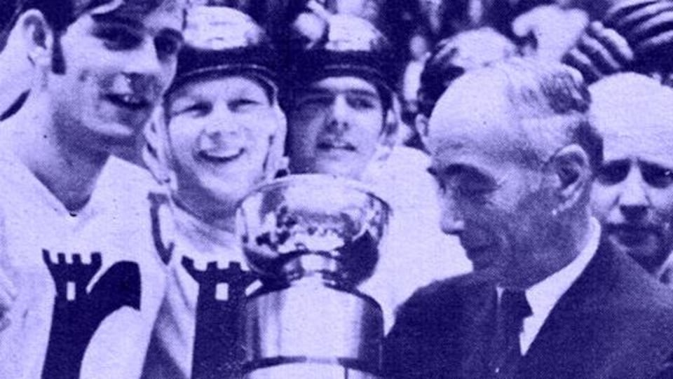 Guy Lafleur, after winning the Memorial Cup by the Quebec Remparts. 