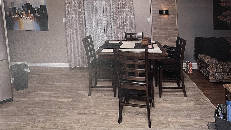 A general view of the dining room of Mario Lafontaine's home.