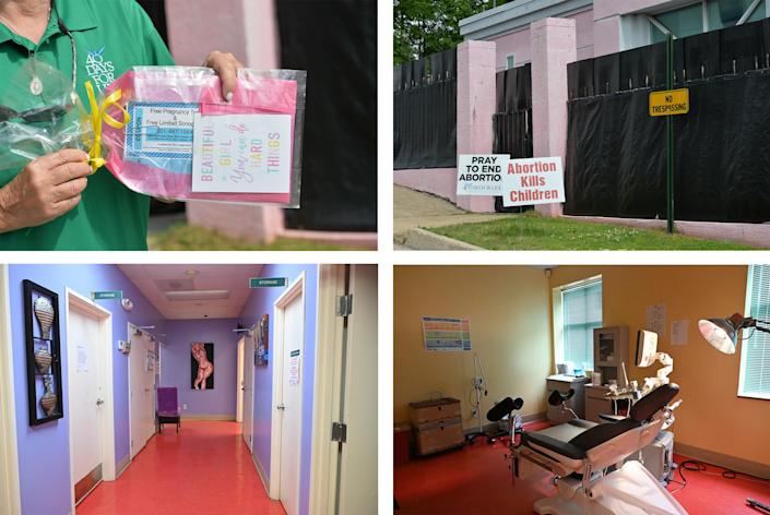 Image: Photos of the Jackson Women's Health Organization clinic inside and out.  (Suzi Altman for NBC News)