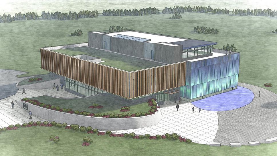 An artists rendering of the proposed launch control center for Spaceport Nova Scotia in northeastern Nova Scotia, outside the town of Canso.