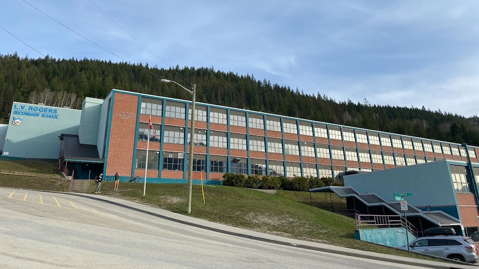LV Rogers English Secondary School in Nelson, British Columbia, on April 7, 2022.