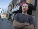 Chad Robinson, owner of Crave Family Grill & Pub, and chairman of Leamington Uptown Business Improvement Association, is pictured outside his establishment where he plans on having a patio all summer, on Thursday, April 14, 2022.