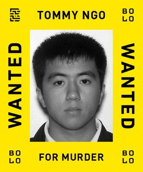 Ton Quoc-Hoang Ngo, aka Tommy Ngo, is wanted on a Canada-wide warrant for second-degree murder for the fatal stabbing of Russell Sahadeo, 23, in a park in Toronto's west end on Sept.  6, 2015.