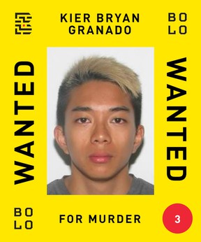 Kier Bryan Granado is wanted for a deadly shooting in Calgary, AB, on Dec. 13, 2015.