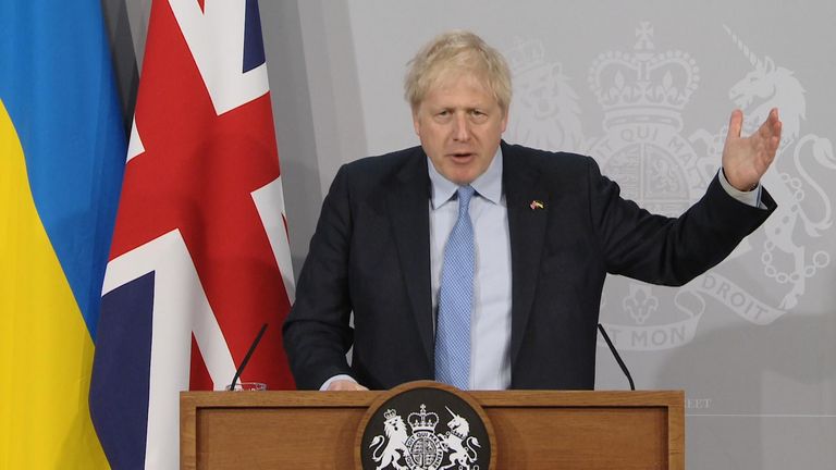 Boris Johnson addresses the Ukrainian Parliament
