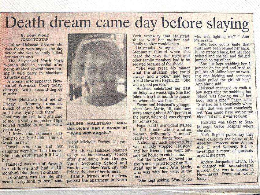 Tony Wong's 1990 Star article about the slaying.