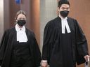Lawyers Virginie Dufresne-Lemire and Justin Wee launched a lawsuit for technicians who were working the night Richard Henry Bain sought to kill PQ leader Pauline Marois.