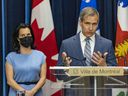 Martin Prud'homme answers questions after Montreal Mayor Valérie Plante introduced him as the city's new public security director on Tuesday May 3, 2022.
