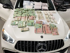 Edmonton police have charged four Edmonton men and seized more than $1.3 million in drugs and cash following a 14-month organized crime investigation.  Photos from EPS 2022