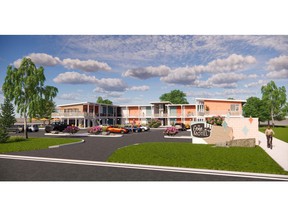 Artist rendering of the proposed Grove Motel in Colchester.