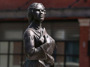 The University of Windsor unveiled a statue of abolitionist and newspaper publisher Mary Ann Shadd on Thursday, May 12, 2022. Local artist Donna Mayne created the bronze sculpture which sits at the corner of Chatham and Ferry, site of the former Windsor Star building and current home to the university's Windsor Hall.