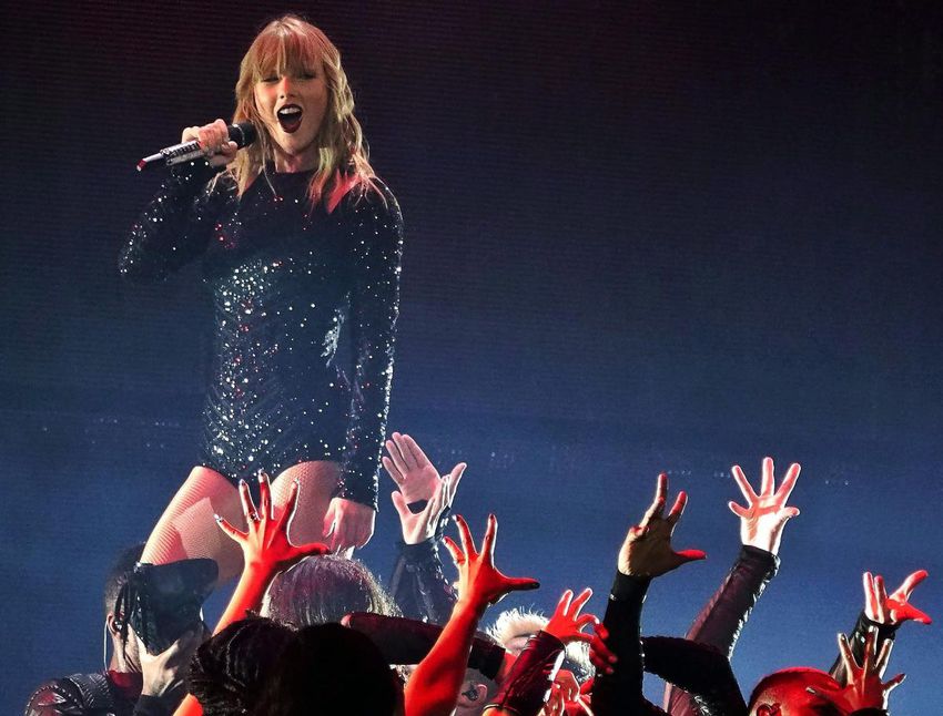 Taylor Swift performs during her Reputation Stadium Tour at Gillette Stadium in Foxborough, Mass., in 2018. Her songwriting will be the subject of a course being taught at Queen's University in Kingston, Ont., this fall.