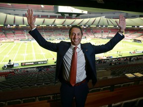 BC Lions owner Amar Doman in the team suite at BC Place on Nov. 12, 2021.