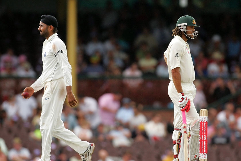 LtoR Harbhajan Singh and Andrew Symonds