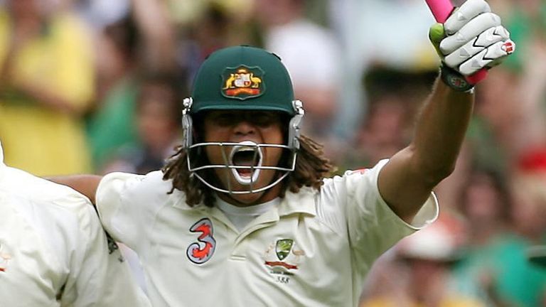 Symonds celebrates scoring a magnificent century against England at the Boxing Day Test at the MCG in 2006